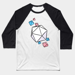 Trans Pride Colors Dice Baseball T-Shirt